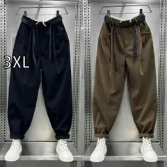 [3XL]秋冬 メンズ 用 服 シンプル ファッション オシャレ 大人 かっこいい 大きいサイズ ストリート 紳士服 コーデュロイ 秋冬 カジュアル パンツ ストレート ベルト