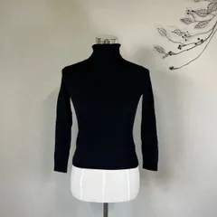 TRANS WORK レディース ニット タートルネック ブラック 38 【c0103】のサムネイル