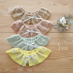 ハンドメイド 小型犬 スタイ ペット アクセサリー レース パステルカラー 犬服 Sサイズ 　n-0196シリーズ