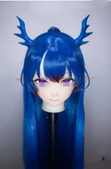 ★即納 全頭マスク カツラ付き NO.652 マスク ドール ヘッドロリータ人形 コスプレ 仮装 変装 着ぐるみ コスチューム kigurumi