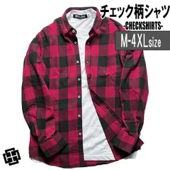 カジュアル チェック柄 シャツ RED M-4XLサイズ チェックシャツ 長袖 メンズ レディース ユニセックス ペアルック フランネルシャツ 男女兼用 ブロックチェック カジュアルシャツ ギンガム バッファロー 腰巻 ペア