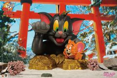 【新品/正規代理店】トムとジェリー フィギュア まねき猫 ミニバストフィギュア ライトオフ グッズ インテリア 置物 Tom and Jerry Figure Lucky Cat
