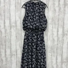 【 ROPE' PICNIC 】ロペピクニック 小花柄 ノースリーブワンピース ネイビー 38 Mサイズ