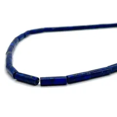 高品質 ラピスラズリ パイプ 40cm 13×3.5mm 天然石 ビーズ 素材 誕生石 パワーストーン ネックレス ハンドメイド ブレスレット 無着色 9月誕生石 風水 縁起 開運 am ya