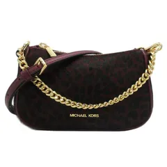 マイケルコース ショルダーバッグ ヒョウ柄 ポシェット スモールクロスボディ 2WAY 35F4G1QC1H OXBLOD MLTI アウトレット レディース