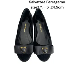 美品　サルヴァトーレフェラガモ　Salvatore Ferragamo フラット　シューズ　7ハーフ　レディース　S5O390