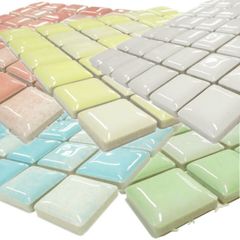 【新品】    タイル 【残りわずか！】DIY、ハンドメイド、クラフト資材 「モザイクタイルシート パール20mm角タイル 15cm角シート」  G1IPIP-000757-PK 