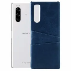 Xperia 5 ケース SO-01M SOV41 901SO エクスペリア5  カード収納 レザー スマート ケース 【Color】 ネイビーのサムネイル