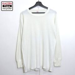 80s USA製 vintage J.E.MORGANS ハニカム サーマル 長袖Ｔシャツ メンズ 表記XLサイズ