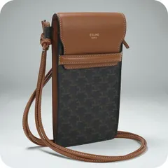 完売品♡フラップ付きモバイルポーチ フォンバッグ セリーヌ 風 スマホ ショルダー スマホポーチ ハイブランド