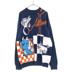 VANS (ヴァンズ) ×Alltimers ×オールタイマーズ クルーネックニット ネイビー セーター 長袖のサムネイル