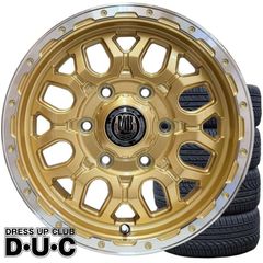 ハイエース 15インチアルミホイールタイヤセット【独占特注カラー】MUD BAHN XR-800M GL/RP ゴールド AT215/75R15 A/Tタイヤセット  15-6.0+33