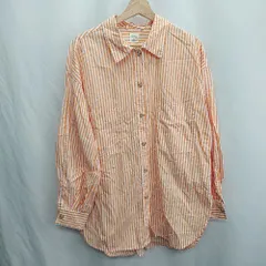 ◇ ⊂ Ungrid アングリッド ストライプ 長袖 シャツ サイズF オレンジ系 レディース E  【1411280032015】