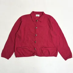 ◆ BENETTON ベネトン カーディガン 旧タグ 80s benetton ニット イタリア製 ウール 古着 ウール レッド サイズ46 レディース 0.32kg