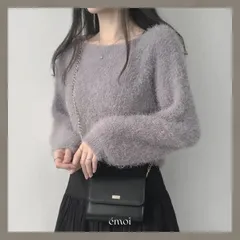 【即日発送】◾️ソフトタッチボートネックニット　韓国  もてニットのサムネイル