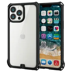 Pro 13 Max/ハイブリッドケース/ZEROSHOCK/ブラック iPhone エレコム