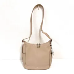 【nouer】ヌエール/レザーショルダーバッグ/ベージュ/未使用品/ヤマダヤ