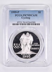 1995-P PR70 サイクリング記念ドル PCGS ブルーラベル