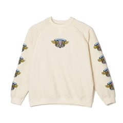 JESUS SKULL Embroidery Crew neck OFF WHITE クルーネック スウェット トレーナー オフホワイト