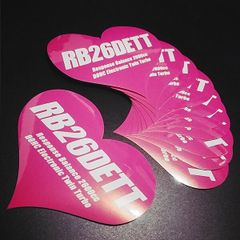 RB26DETT HEART PINK - ハート ピンク ステッカー