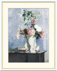 松崎寛　油彩　群馬　桐生　白瀧姫　卓上の花 松崎寛油彩群馬桐生白瀧姫卓上の花