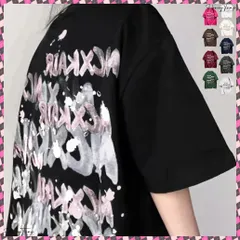 送料無料 ロングtシャツ ビッグシルエットTシャツ ラウンドネックビッグtシャツ レディース プリント半袖Tシャツ ゆったり おしゃれカットソー グラフィック 五分袖ロゴT チュニックtシャツ 英字tシャツ韓国風 着やせtシャツ夏服