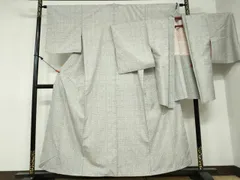 平和屋着物●本場大島紬　白大島　龍郷絣　秋名バラ　アンサンブル　7マルキ　正絹　逸品　未使用　DAAW5829ud