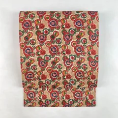 未使用　正絹　染め　名古屋帯(赤色味に黒たたき染め花々) 楽天市場】≪15%OFF/スーパーSALE≫塩瀬名古屋帯 一富司 仕立て