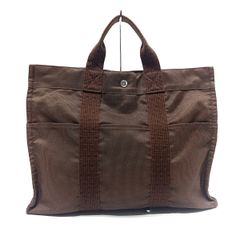 HERMES(エルメス) ハンドバッグ美品  エールライントートMM ダークブラウン 新型金具