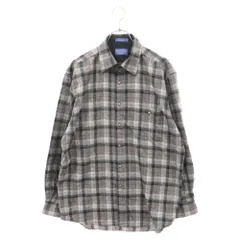 PENDLETON (ペンドルトン) エルボーパッド ウールチェック長袖シャツ グレーのサムネイル