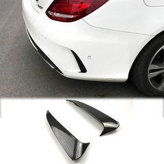 送料無料 メルセデスベンツ Cクラス W205 後バンパー エアダム カーボンファイバー 外装改装 車両用アクセサリー ABS製 ピアノブラック カーボンファイバー調CYB105人気注目