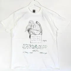 クトゥルフ 素描 / H.P ラブクラフト 半袖 白 Tシャツ ホワイト 男女兼用【RAF】GILDAN(ギルダン) 5.3オンス Cthulhu / Lovecraft S/S TEE WHITE 61