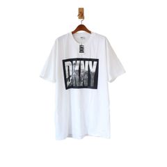 未使用！ DKNY ダナキャラン Tシャツ ニューヨークロゴ  白 O/S （w-4520528）