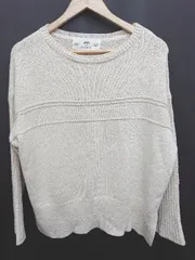 ◇ ⊇ PUAL CE CIN ピュアルセシン 長袖 コットン ニット セーター 表記なし オフホワイト系 レディース P  【1409090018220】