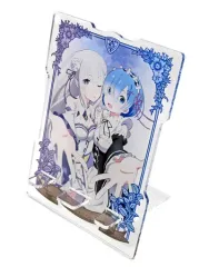 【中古】小物(キャラクター) エミリア＆レム アクリルマルチスタンド 「Re：ゼロから始める異世界生活 Re：ゼロから始めるレムの誕生日生活 2017 in AKIHABARAゲーマーズ本店」
