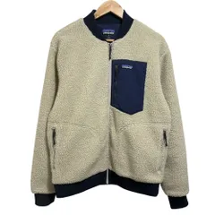 美品 Patagonia パタゴニア Retro-x Fleece Bomber Jacket レトロX ボマージャケット 22830 サイズM アイボリー メンズ 古着 中古 USED