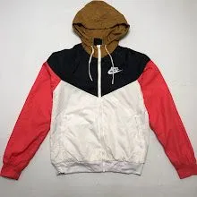 NIKE/ナイキ フーディ ナイロン ジャケット マルチカラー ウインドブレーカー vintage XS