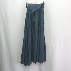 ◇ ⊂ COLLAGE GALLARDAGALANTE プリーツ ロング丈 フレア スカート サイズF ネイビー レディース E  【1503050014458】