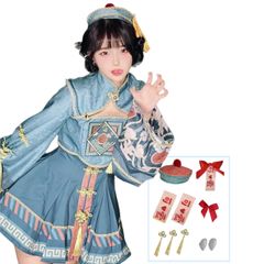 Size:XL [REKUCCI] キョンシー コスプレ ハロウィン 中国 ゾンビ チャイナ服 コスチューム 大人 レディース 可愛い 仮装 イベント (XL)