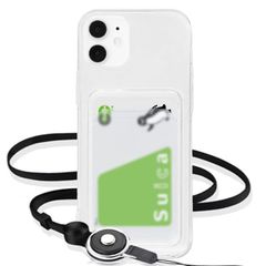 【新着商品】iphone 11 ケース クリア 【 ストラップ 2本付き】 iphone11 カードケース 透明 いphone11 スマホケース iphone11カバー いphone11ケース 【GoKIGIoD】 背面カード収納 ソフト バンパーケース スト