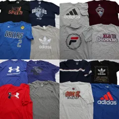 古着卸 まとめ売り スポーツブランドMIX 半袖Tシャツ 16枚セット (メンズ L /XL ) アディダス フィラ リーボック 中古 古着 NA0999