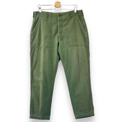 60s 70s 米軍 アメリカ軍 US army OG107 コットンサテン ベイカーパンツ ミリタリー パンツ 軍パン ファティーグパンツ ユーティリティパンツ vintage ヴィンテージ ビンテージ 60年代 70年代 グリーン【S23】