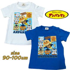 アンパンマン 男の子集合柄 半袖Tシャツ キッズ ベビー キャラクター 天竺(SA3008)