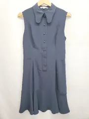 ◇ ⊂ Carven カルヴェン ノースリーブ 膝丈 ワンピース サイズ36 ネイビー レディース E  【1507010016872】