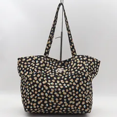 アニエスべー ブラック トートバッグ/ショルダーバッグ アニマル柄 レディース 2000000 NSK OMI