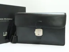 ダンヒル　フランス製　レザー　黒色系　クラッチバッグ　dunhill　18696810
