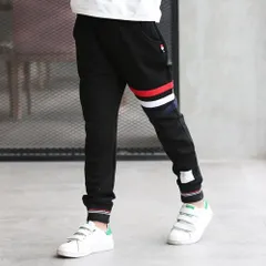 ☆ ブラック ☆ 140cm ☆ スウェットパンツ スウェットパンツ 男の子 キッズ スウェット パンツ ロングパンツ 長ズボン 部屋着 ルームウェア ジャージ 子供服 子ども服 ライン ボーダー ポケット スポーティ スポーツ 運動 こども 子ども 子供