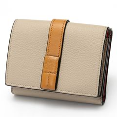 ロエベ / LOEWE　トライフォールド ウォレット　C660TR2X01　ソフトグレインカーフ　ライトオーツ/ハニー 【中古】 商品番号 S-158088