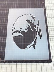 Kazx　様用　オマージュアート　バンクシー　BANKSY　ピラニア　魚　観賞魚　B５　PPシート　ステンシルシート