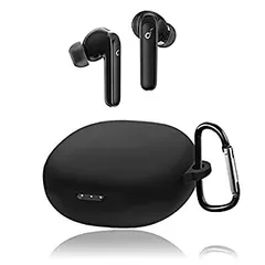 【中古】 QULLOO for ANKER Soundcore Life P3 ケース カバー 充電対応 装着したまま 軽量 防震 防塵 耐衝撃 傷つきにくい Life P3 シリコン製